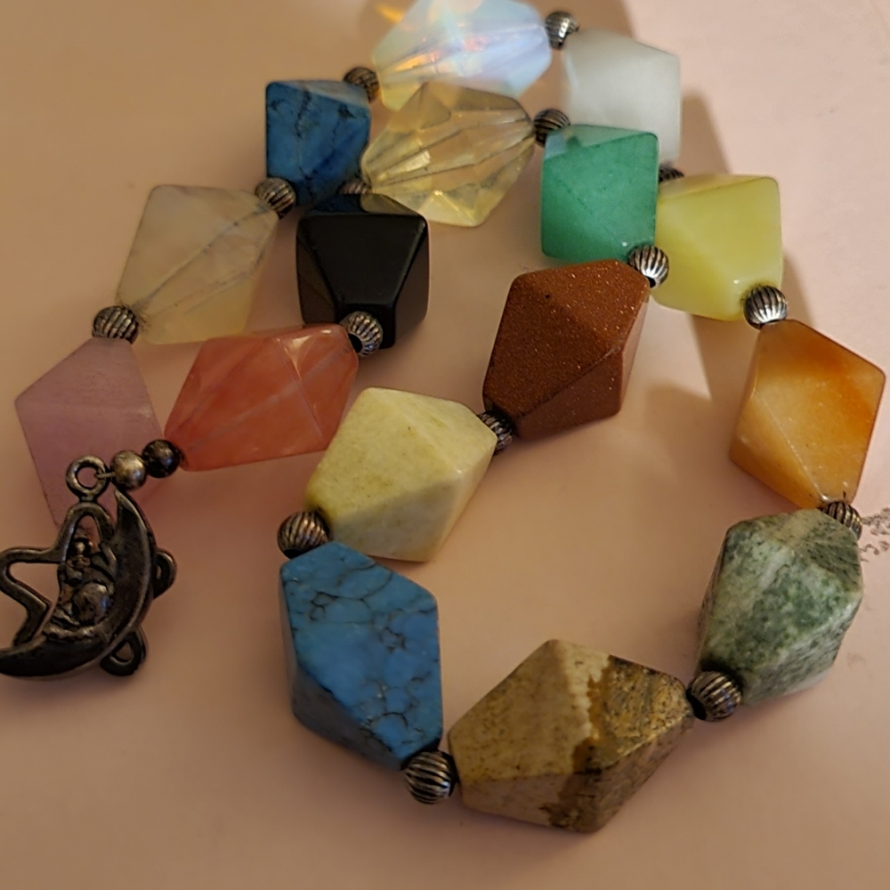 Vintage ChunkyMultistone Necklace